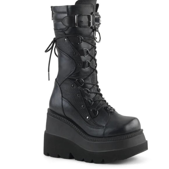 DEMONIA Shaker-70 Calf-High Boots NWOT size US 6 - Picture 3 of 7